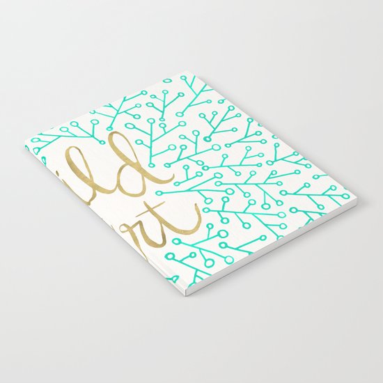 Wild at Heart – Turquoise & Gold Notebook