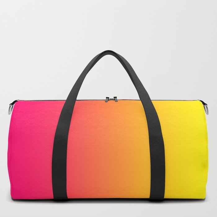 Yellow pink duffle bag clearance