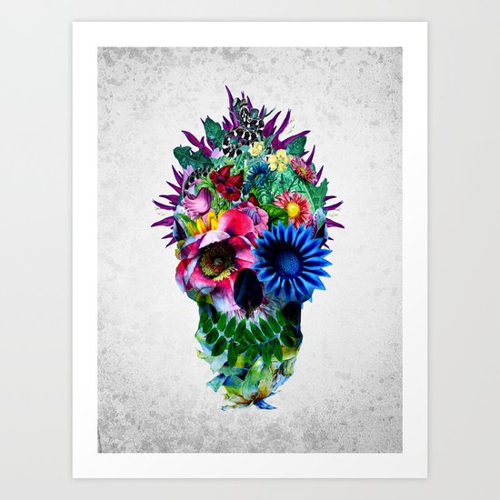 Floral Skull Art Print