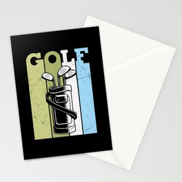 Vintage Golf Clubs Stationery Card