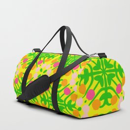 Cheerful Retro Mid-Century Modern Tulip Time Pattern Duffle Bag
