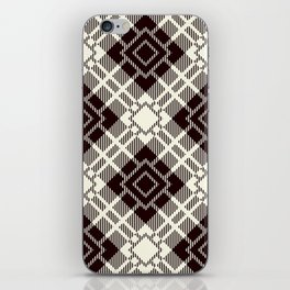 Black and White Square Pattern iPhone Skin
