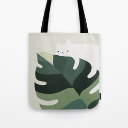 Cat and Plant 12A Tote Bag