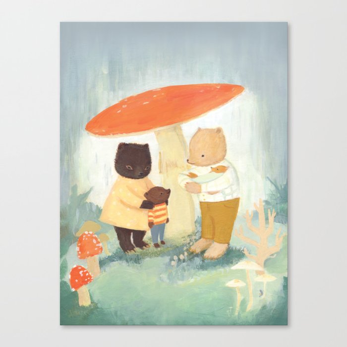 Under the Mushroom by Emily Winfield Martin Canvas Print