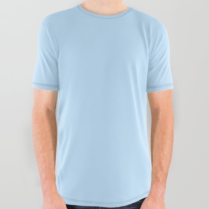 Solid Egg Blue All Over Graphic Tee