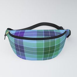 Blue Square Pattern Fanny Pack