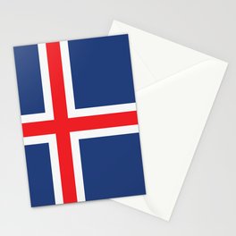 Iceland Flag Print Icelander Country Pride Patriotic Pattern Stationery Card