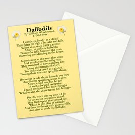 Daffodils. By William Wordsworth 1770-1850. Stationery Card