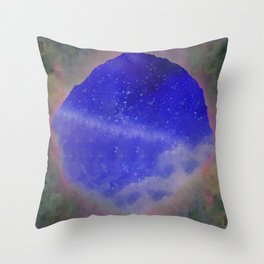 Journey to Blue Space Throw Pillow