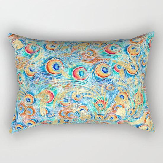 Feather peacock #11 Rectangular Pillow