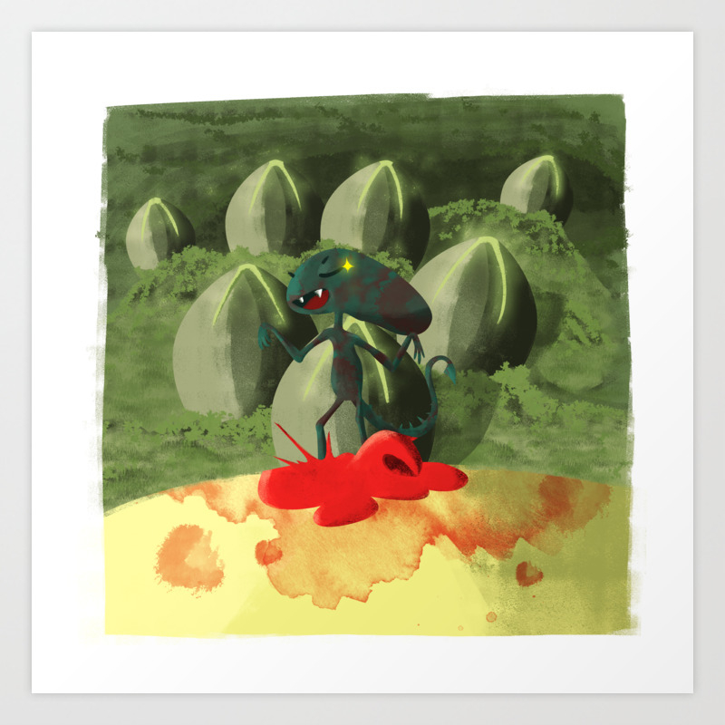 Alien Covenant Baby Xeno Art Print By Alexander Castillo Society6