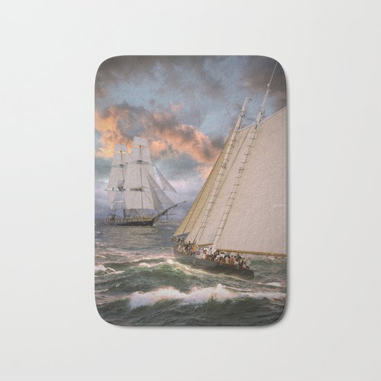 SAILING THE SEA Bath Mat