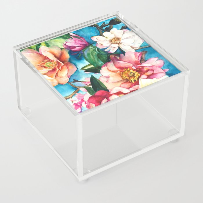 Tropical Floral I Acrylic Box