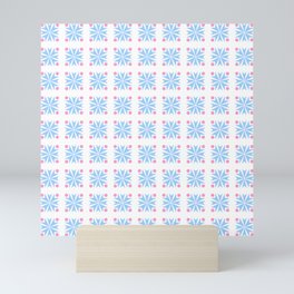Stars 39- blue and pink Mini Art Print