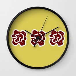 Three spotted flowers 5 Wall Clock