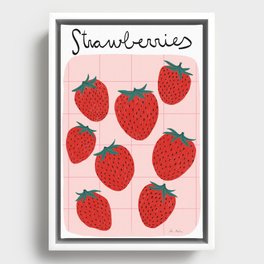 Strawberries and market I Framed Canvas