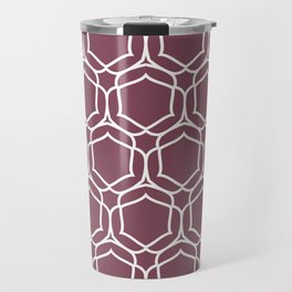 Deep Purple and White Geometric Tile Pattern 2 Pairs DE 2022 Popular Color Mahogany Cherry DE5020 Travel Mug