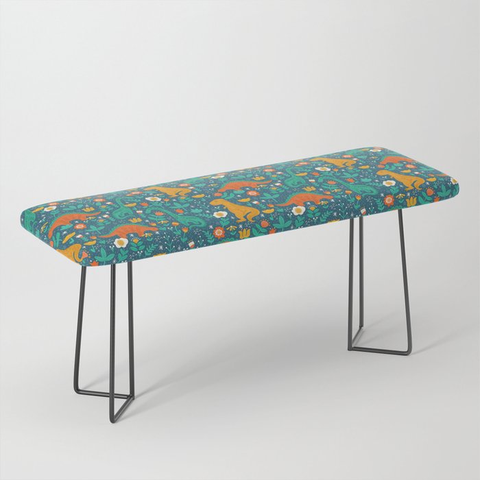 Folk Floral Dinosaurs - Primary Bench