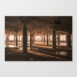 Fisher Body Plant Sunset Rays Canvas Print