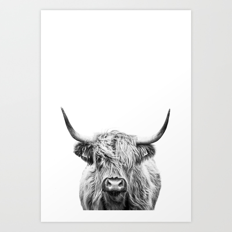 Highland Cow Print Digital Download Farm Animal Print Wall Art Farmhouse Poster Instant Download
