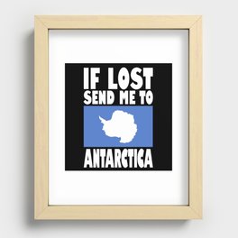 Antarctica Flag Saying Recessed Framed Print