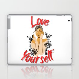 Love yourself | white background  Laptop Skin