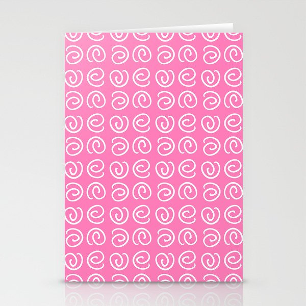Spiral 6- pink Stationery Cards