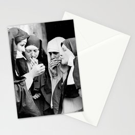 Smoking Nuns Vintage Photo -Smoking Nuns Stationery Card
