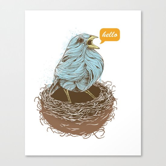 Twisty Bird Canvas Print