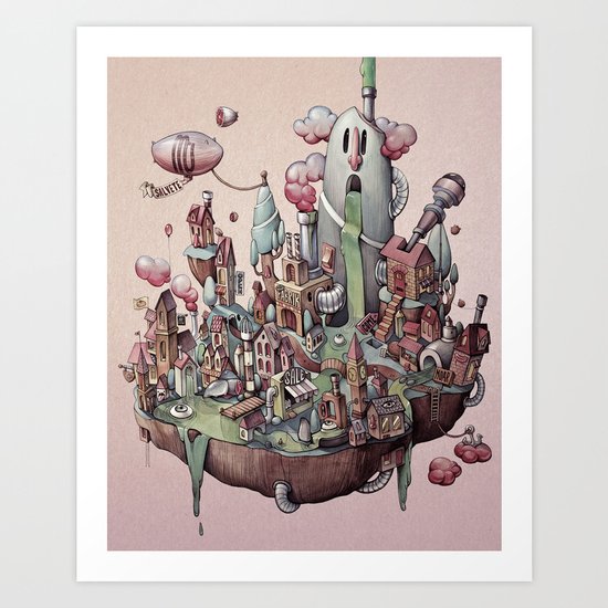 Floating Island Art Print