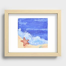 Starfish at sea Recessed Framed Print