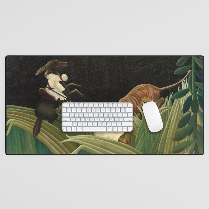 Henri Rousseau - Scouts Attacked by a Tiger Desk Mat