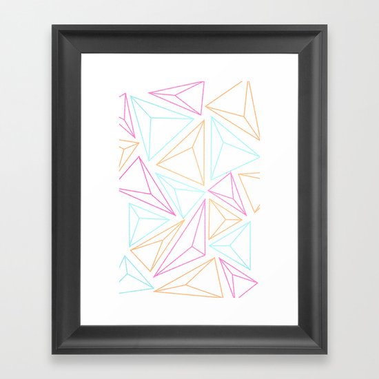 Triangle Pattern Framed Art Print