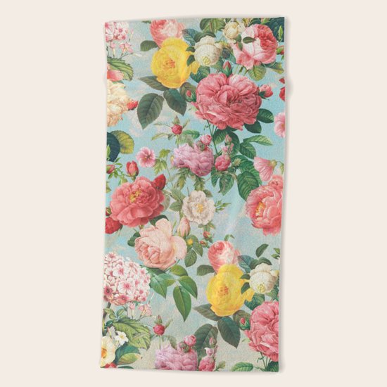 Floral B Beach Towel