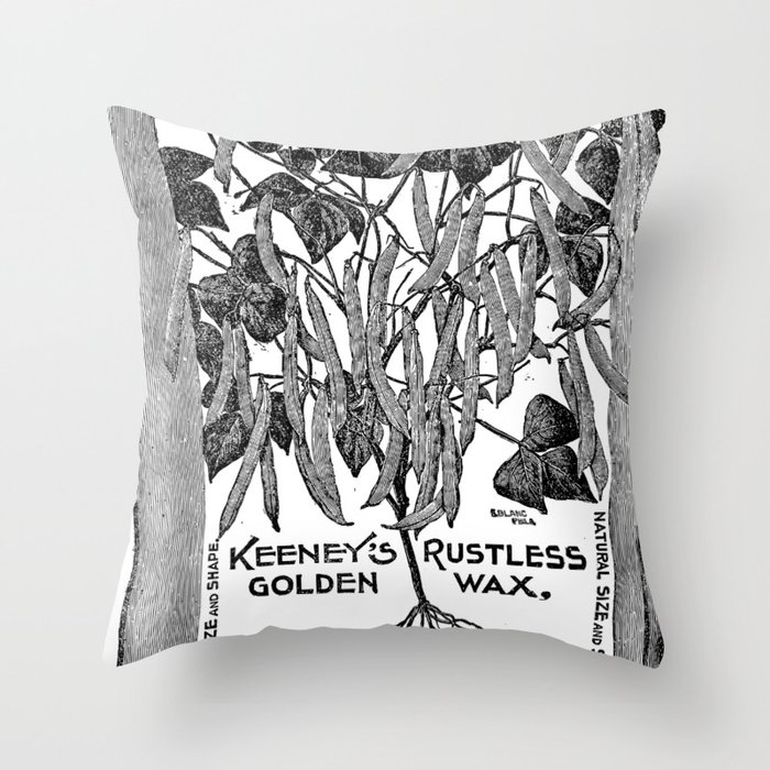 Keeney's Rustless Golden Wax - Steckler's seed catalogue 1902 Throw Pillow
