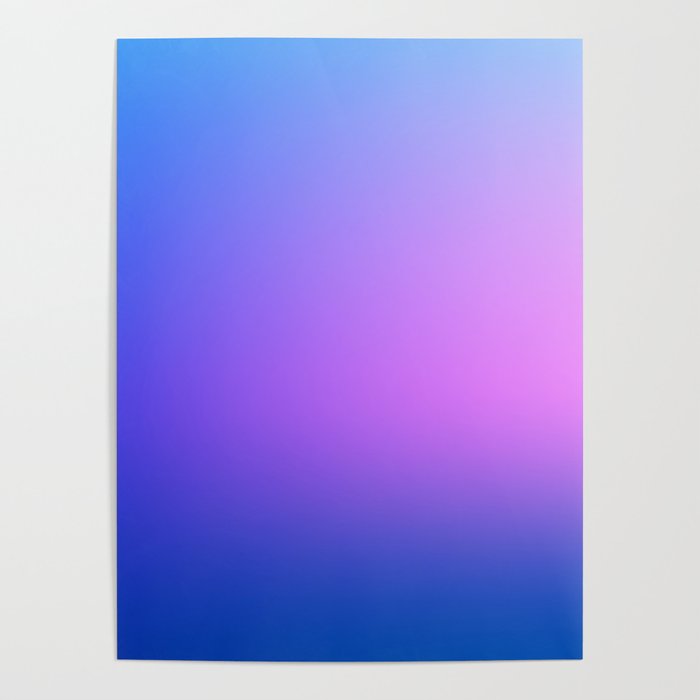 1 Blue Gradient Background 220715 Minimalist Art Valourine Digital Design Poster