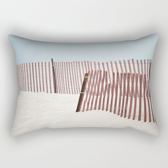 Beach Fence Rectangular Pillow