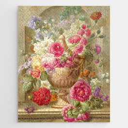 Pieter van Loo "Vase with flowers" (II) Jigsaw Puzzle