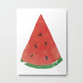 Watercolor Watermelon Metal Print | Summer, Fruitsalad, Summerbbq, Fruity, Seeds, Food, Melon, Wedge, Watermelonseeds, Watermelonwedge 