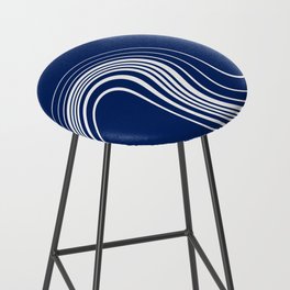 Simple Swirl - Blue and White Bar Stool