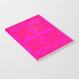 Modern Tropical Leaves Hot Pink Notebook