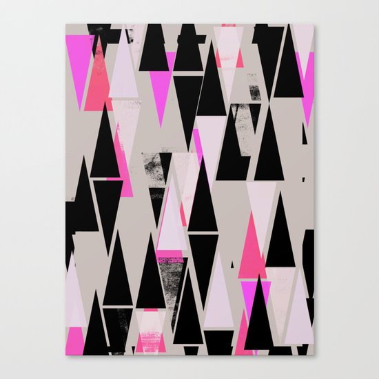 Pink Triangles II Canvas Print