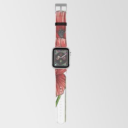 Red Poppy Watercolor Apple Watch Band