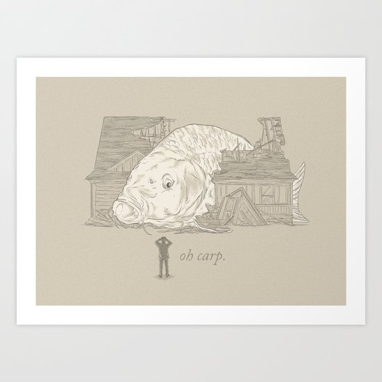 Oh carp. Art Print