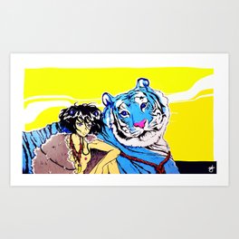 The Blue Tigress Art Print