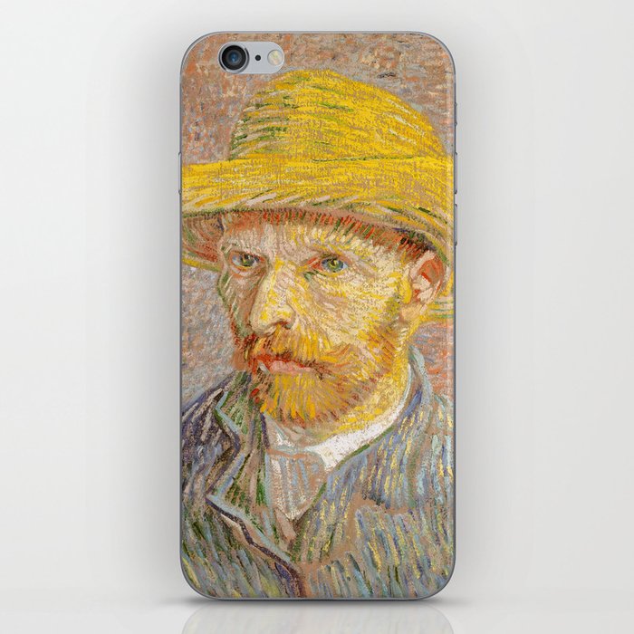 Self-Portrait with a Straw Hat, Vincent van Gogh iPhone Skin