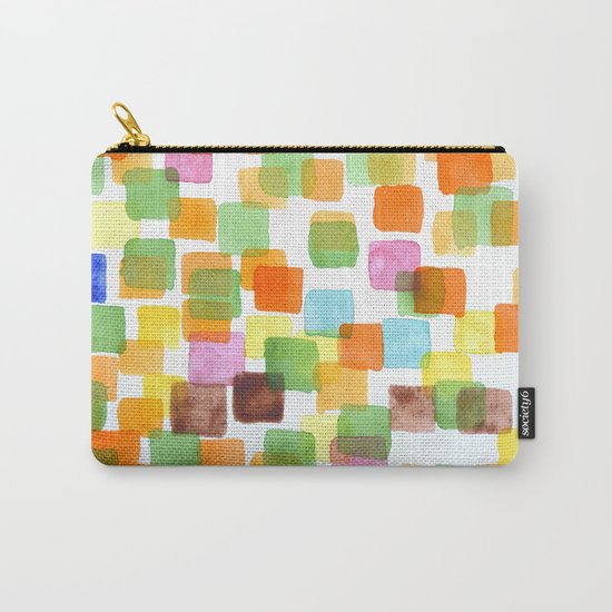 First Squares Pattern Carry-All Pouch
