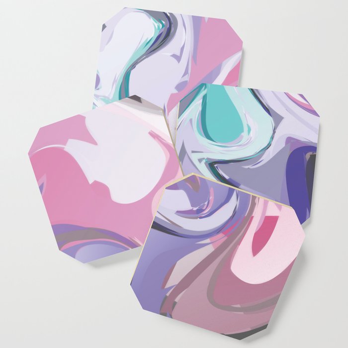 Pastel colors marble Coaster