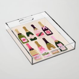 French Champagne Collection – Pink & Green Acrylic Tray