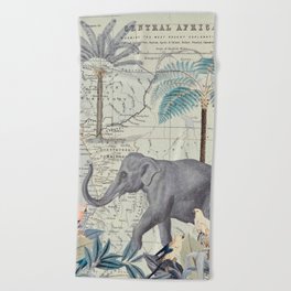 The Journey of the Elephant Beach Towel